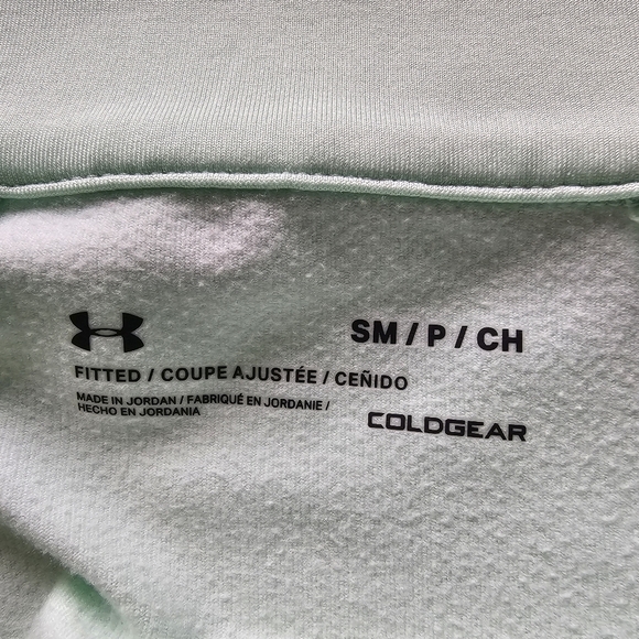 Under Armour Coldgear Light Green Athletic Fitted Pullover - Picture 14 of 16